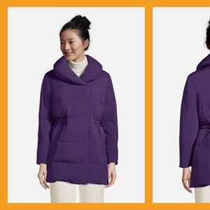 Lands' End HyperDRY™ Water-Resistant Women's 600 Fill Down Wrap Coat Size XS